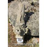 *A RECONSTITUTED STONE DOLPHIN FOUNTAIN, 700 HIGH