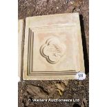 *A COMPOSITION STONE FEATURE PLAQUE, 810 X 690