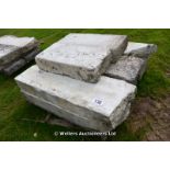 *A PALLET OF EIGHT STONE STEPS, APPROX 8500 LONG