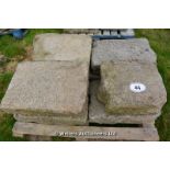 *A PALLET OF MIXED FEATURE STONE/STONE BLOCKS/STEPS