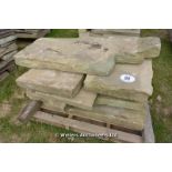 *A PALLET OF ASSORTED YORKSTONE, APPROX 5 SQUARE METRES