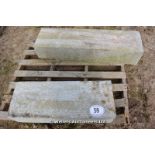 *TWO DRESSED GRANITE STEPS, THE LARGEST 1100 X 300 X 250