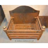 *A CAST IRON FIRE BASKET, 480 X 360 X 270