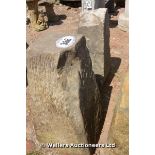 *A PAIR OF STADDLE STONE BASES, 740 HIGH