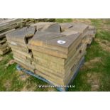 *A PALLET OF SAWN SHAPED YORKSTONE, APPROX 9 SQUARE METRES
