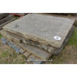 *A PALLET OF YORKSTONE MILL FLAGSTONES, APPROX 3 SQUARE METRES