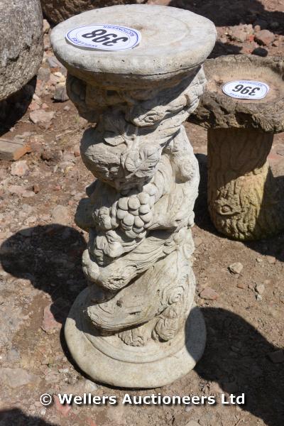 *A RECONSTITUTED STONE STATUE BASES, 600 HIGH
