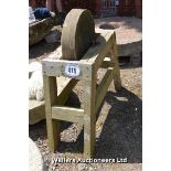 *A GRINDSTONE IN STAND, STONE 450 DIAMETER