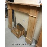 *A SIMPLE RUSTIC PINE FIRE SURROUND, 1440 X 1160
