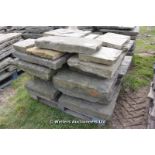 *A PALLET OF YORKSTONE, APPROX 8 SQUARE METRES