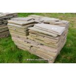 *A PALLET OF RAJ GREEN INDIAN SANDSTONE CRAZY PAVING, APPROX 27 SQUARE METRES