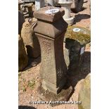 *A NORTHERN PINK SANDSTONE SUNDIAL BASE (TOP MISSING), 1000 HIGH