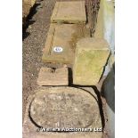 *SIX VARIOUS FOUNDATION AND STONE PLAQUES