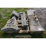 *A PALLET OF VARIOUS STONE SECTIONS