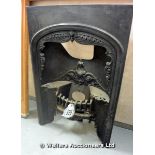 *A VICTORIAN CAST IRON FIRE INSERT, 620 X 930