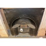 *A VICTORIAN CAST IRON FIRE INSERT, 820 X 820