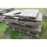 *THREE YORKSTONE STEPS, APPROX 4 SQUARE METRES