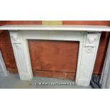 *A WHITE MARBLE FIRE SURROUND, 1760 X 1200