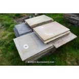 *A PALLET OF INDIAN SANDSTONE MIXED PAVING, APPROX 8 SQUARE METRES