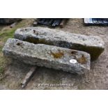*A PAIR OF CORNISH GRANITE GATE POSTS, THE TALLEST 1760 HIGH