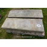 *A PAIR OF STONE STEPS, EACH 1250 X 420 X 150