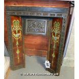 *A CAST IRON TILED FIRE INSERT, 700 X 950