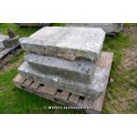 *A PALLET OF FIVE STONE STEPS, APPROX 4000 LONG