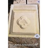 *A COMPOSITION STONE FEATURE PLAQUE, 810 X 690