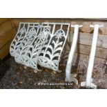 *THREE DECORATIVE BALCONETTE PANELS WITH TWO FIXING BRACKETS, 1800 X 900