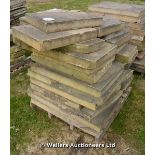*A PALLET OF SAWN YORKSTONE, APPROX 8 SQUARE METRES