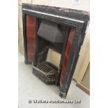 *A VICTORIAN CAST IRON TILED FIRE INSERT, 970 X 970