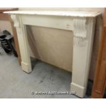 *A WHITE PAINTED PINE FIRE SURROUND, 1370 X 280