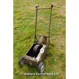 *A CRICKET PITCH MARKER WITH CAST IRON WHEELS