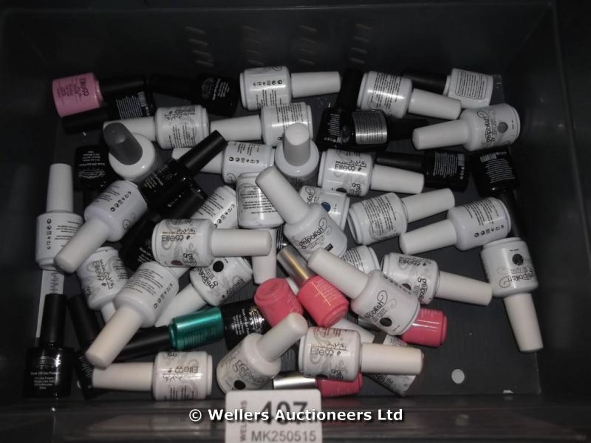 *X50 MIXED SOAK OFF GEL NAIL POLISH INC ELITE 99/CCO/GELPOLISH / GRADE: UNCLAIMED PROPERTY / UNBOXED