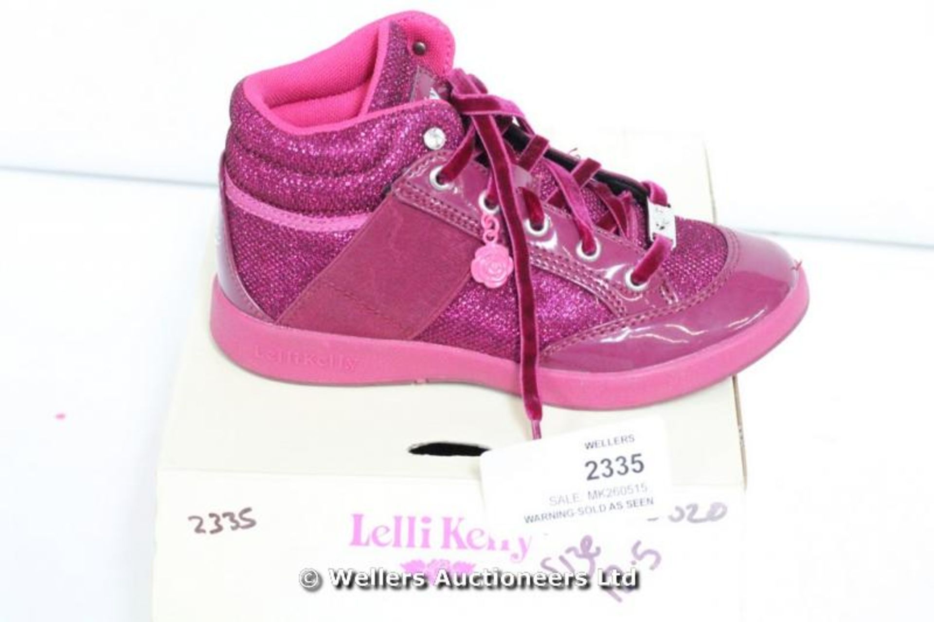 CHILDRENS LELLI KELLY CALIFORNIA PINK SPARKLE ANKLE BOOTS SIZE 31 / GRADE: NEW / BOXED (DC2) {#