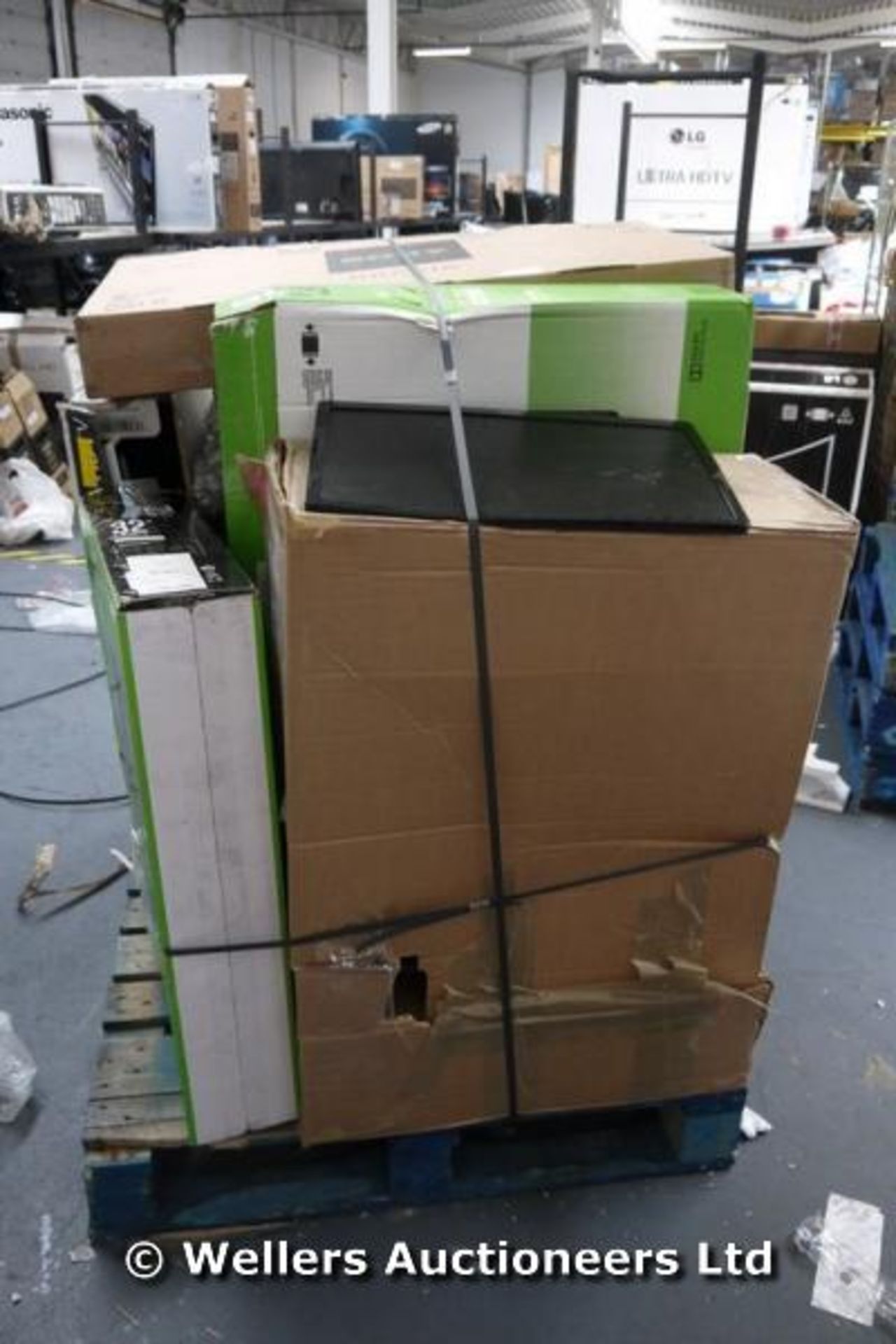 *"PALLET OF 11 X MIXED PALLET OF TVS BEYOND ECONOMICAL REPAIR - DAMAGED SCREENS- INCLUDING  2 X SONY