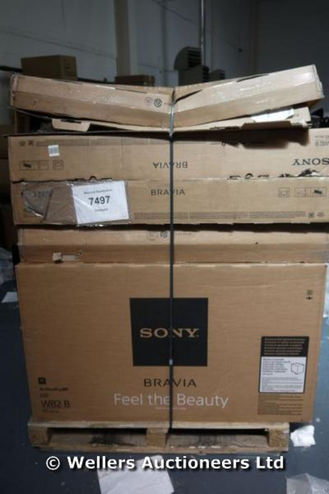 *"PALLET OF 12 X SONY TVS BEYOND ECONOMICAL REPAIR - DAMEGED SCREENS - INCLUDING SONY 55X9005 55" 4K - Image 2 of 4
