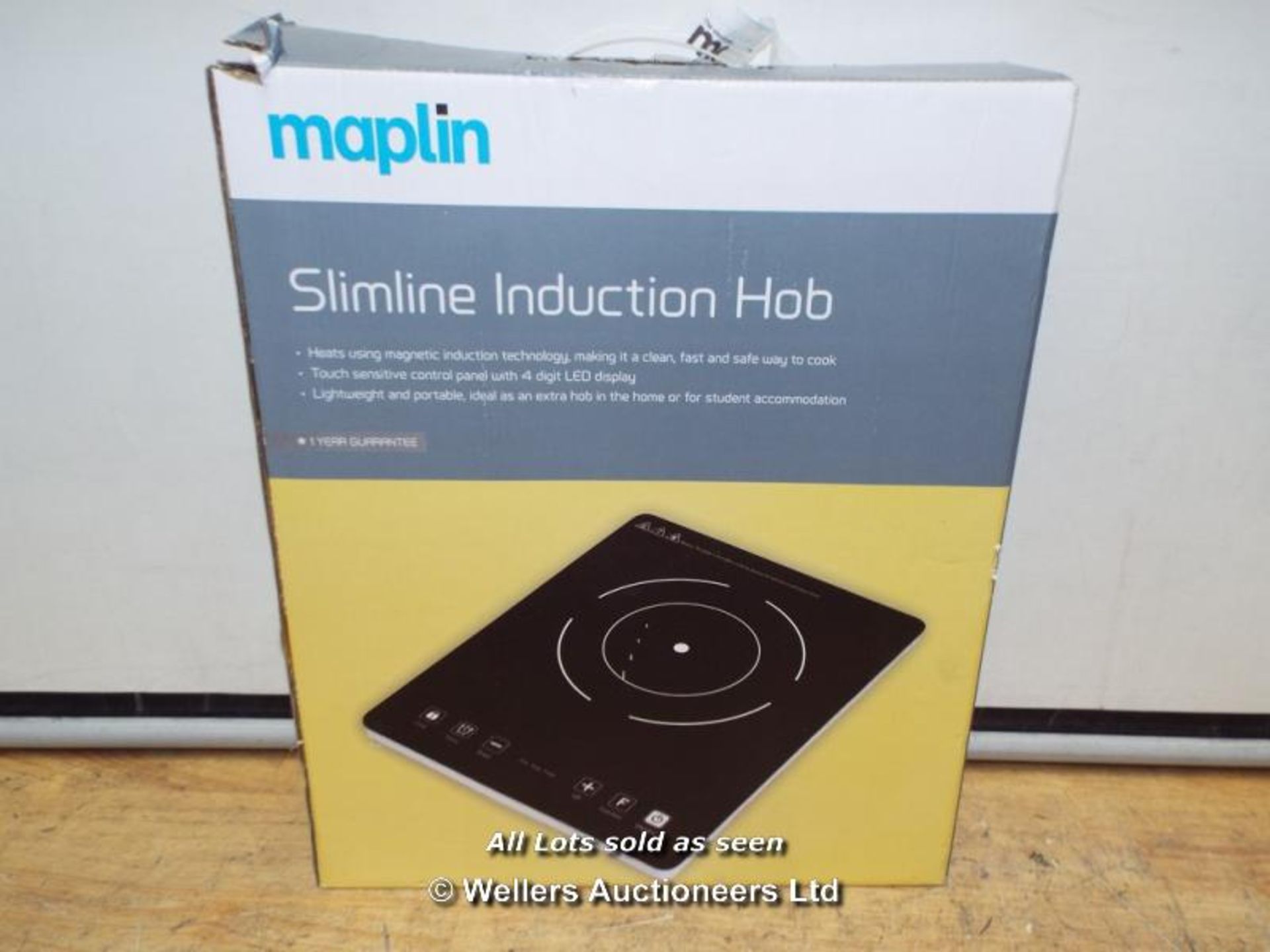 *MAPLIN SLIMLINE INDUCTION HOB A21NW / GRADE: RETAIL RETURN  / BOXED  (DC3) [MK270515-3418}