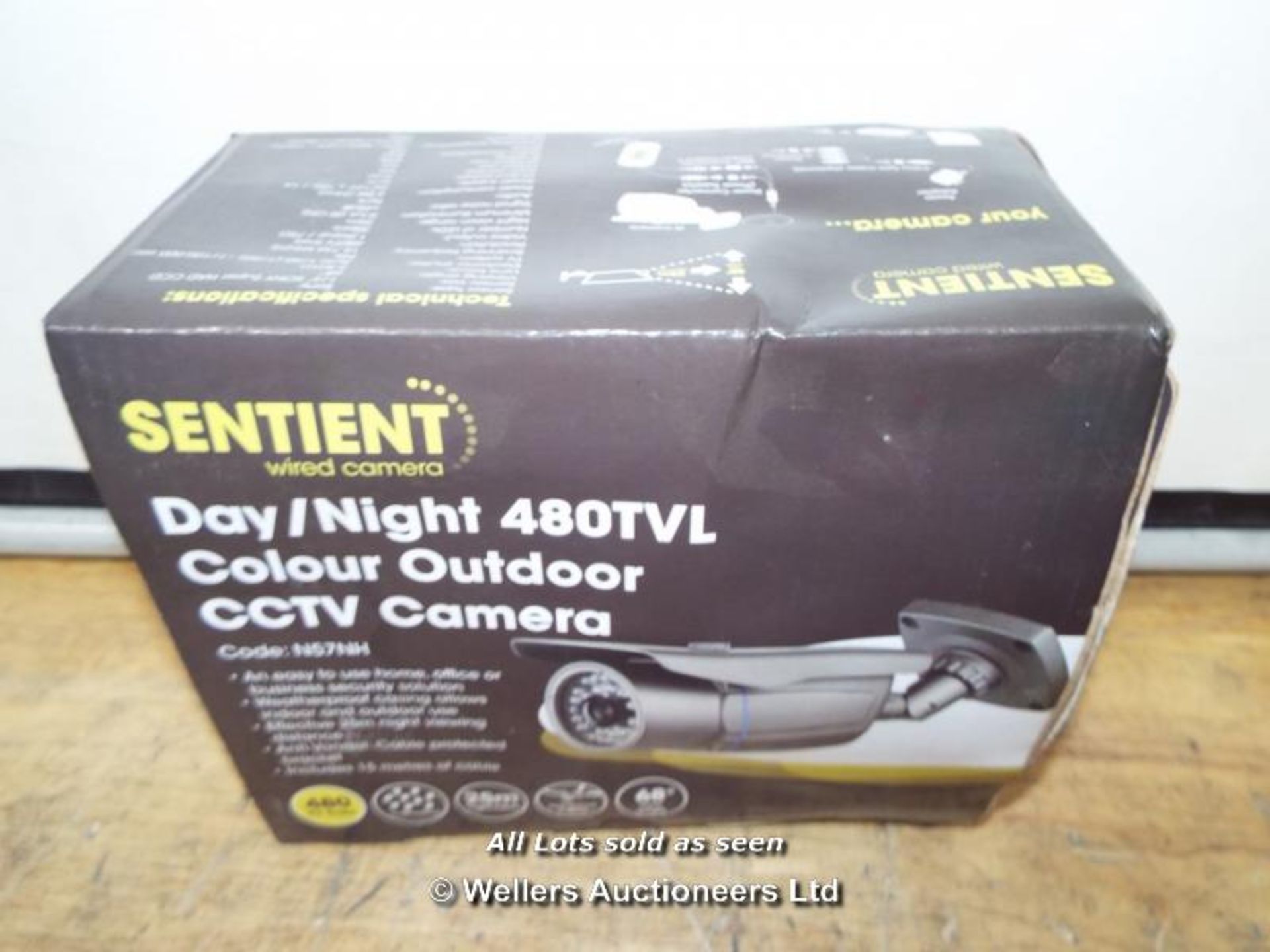 *SENTIENT SENTIENT 480 TVL WIRED OUTDOOR CAMERA WITH 25M NIGHT VISION N57NH / GRADE: RETAIL