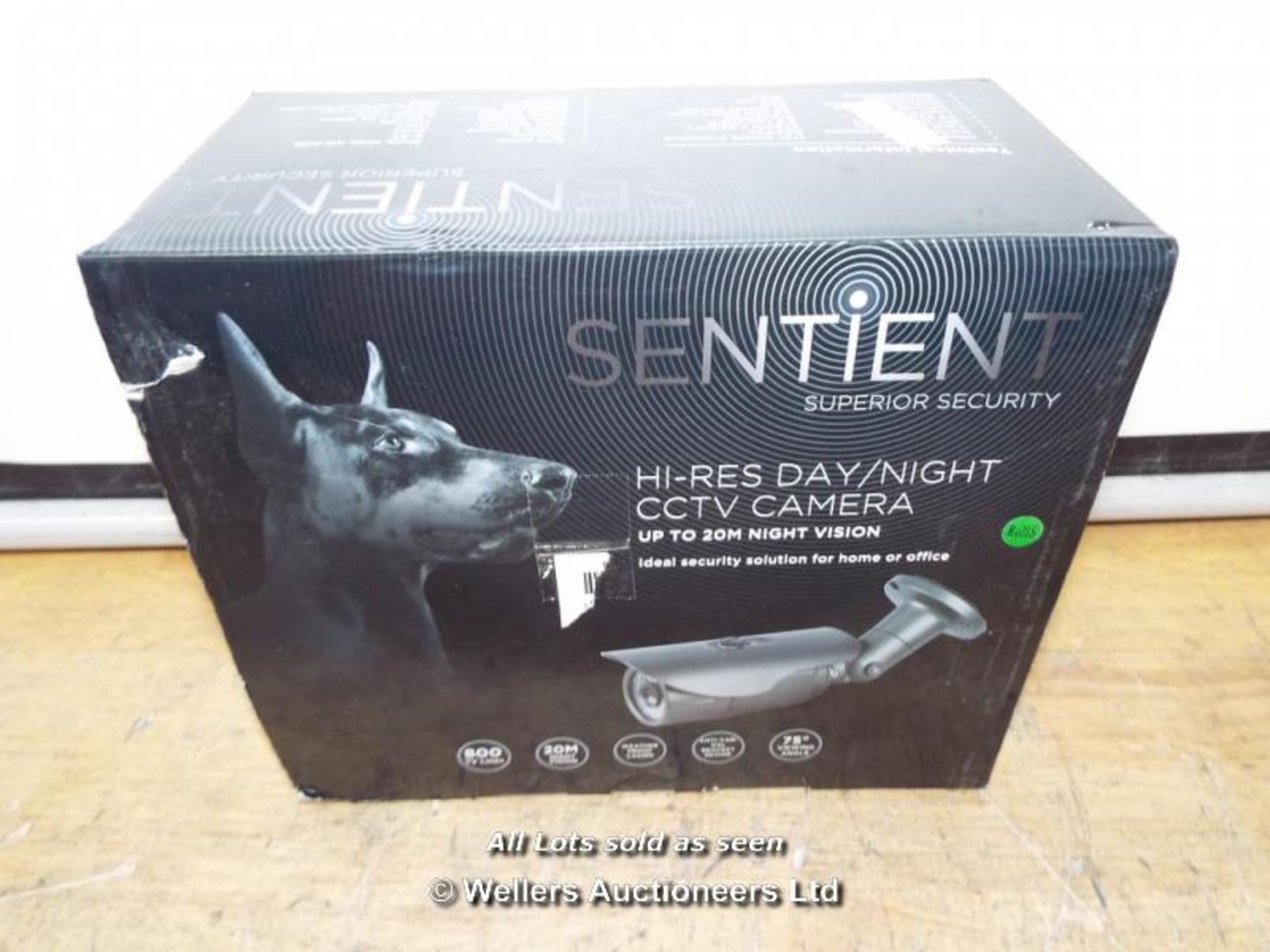 *SENTIENT SENTIENT 800 TVL HI-RES WIRED OUTDOOR DOME CAMERA A54NQ / GRADE: RETAIL RETURN  /