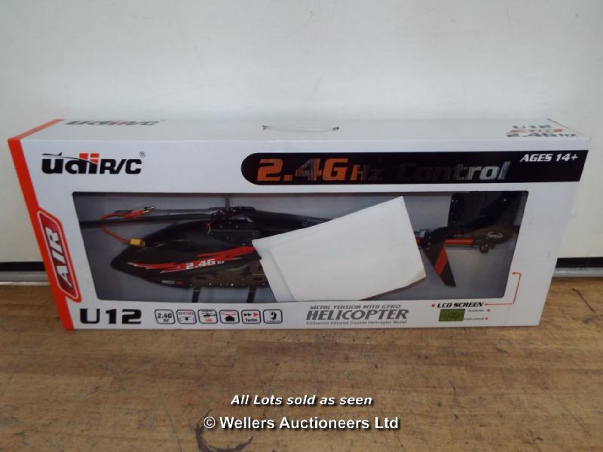 *3CH 2.4GHZ U12 HELICOPTER N49QN / GRADE: RETAIL RETURN  / BOXED  (DC3) [MK270515-3138}