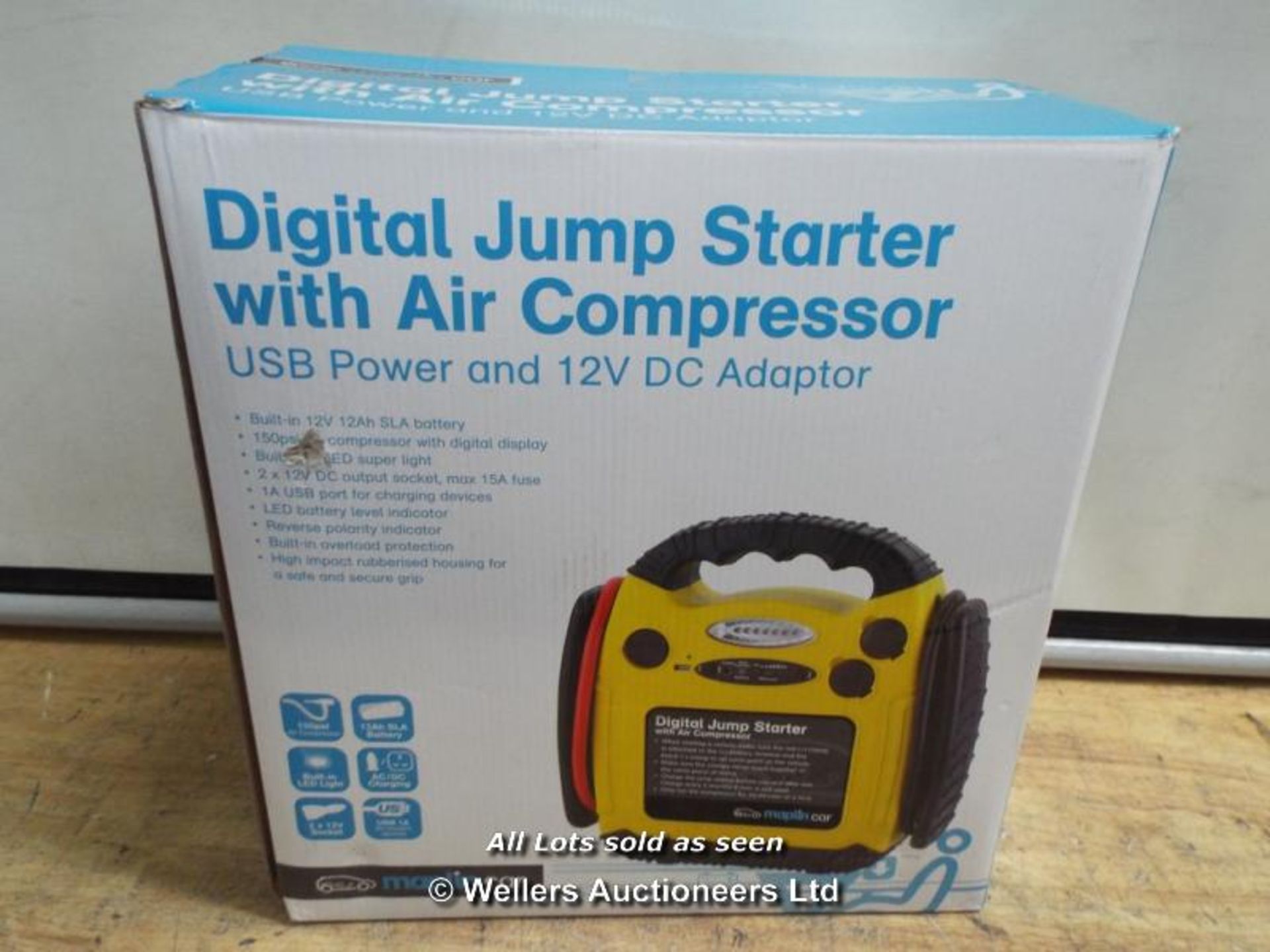 *MAPLIN MAPLIN JUMP STARTER DIGITAL 500A 150PSI COMPRESSOR N63NK / GRADE: RETAIL RETURN  / BOXED  (