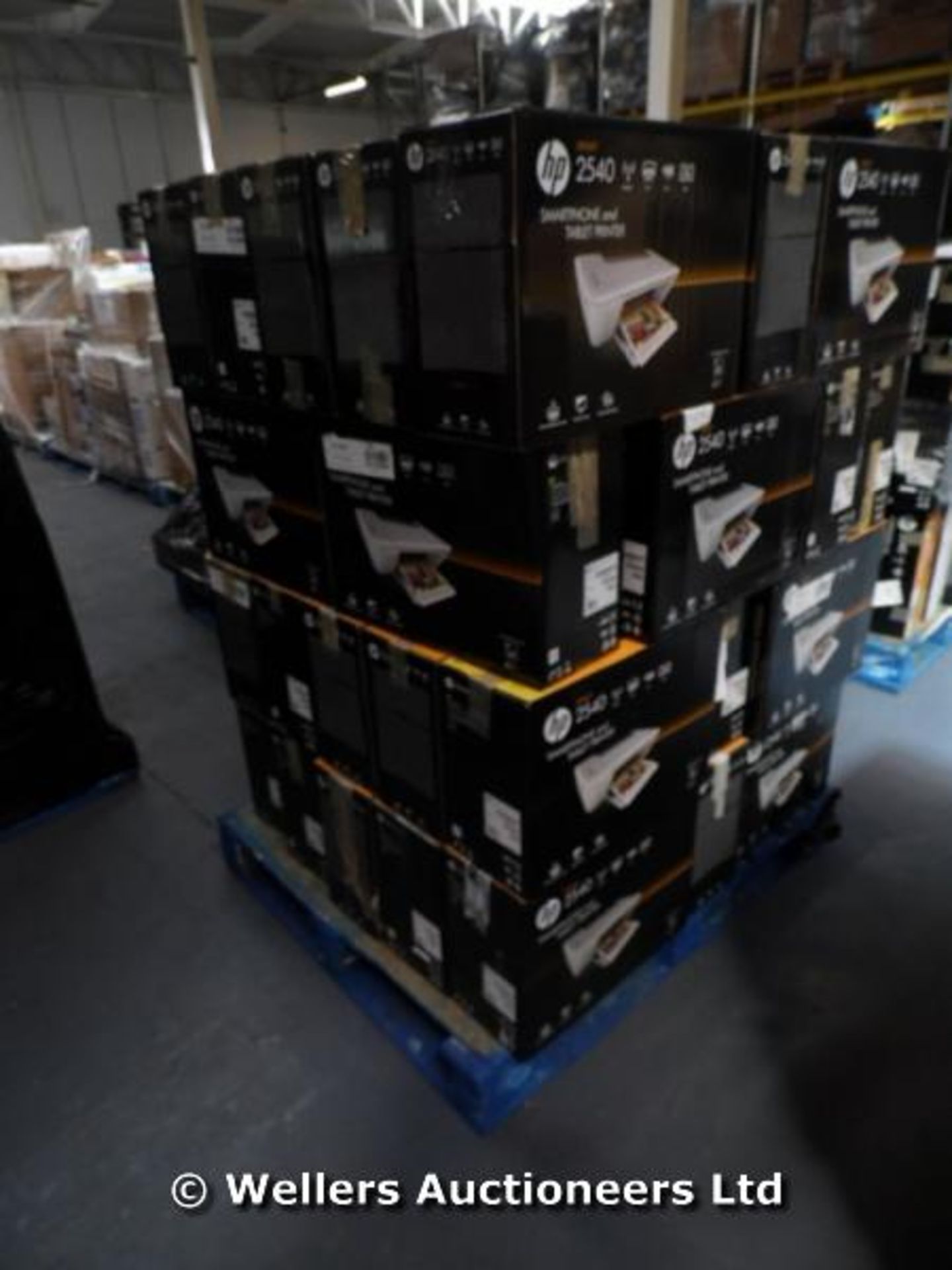 *1X MIXED PALLET OF APPROX 30X BOXED BEYOND ECONOMICAL REPAIR HP 2540 PRINTERS. (LOCATION