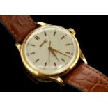 Gentlemen's 18ct yellow gold Eberhard wristwatch, 17 jewel automatic movement, calibre no. 11600,