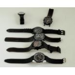 *Selection of gentlemen's wristwatches, including Swatch and Fossil (Lot subject to VAT)