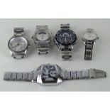 *Selection of gentlemen's bracelet wristwatches, including Klaus-Kobec limited edition and Armani