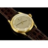 18ct yellow gold Vacheron & Constantin wristwatch, circular brushed silver dial with roman