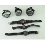 *Selection of gentlemen's rubber strap digital wristwatches (Lot subject to VAT)