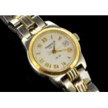 *Ladies' Tissot PR50 bracelet wristwatch, circular white dial with Roman numerals, date window