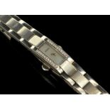 *Ladies' Gucci bracelet wristwatch, mother of pearl rectangular dial, deployment style clasp,